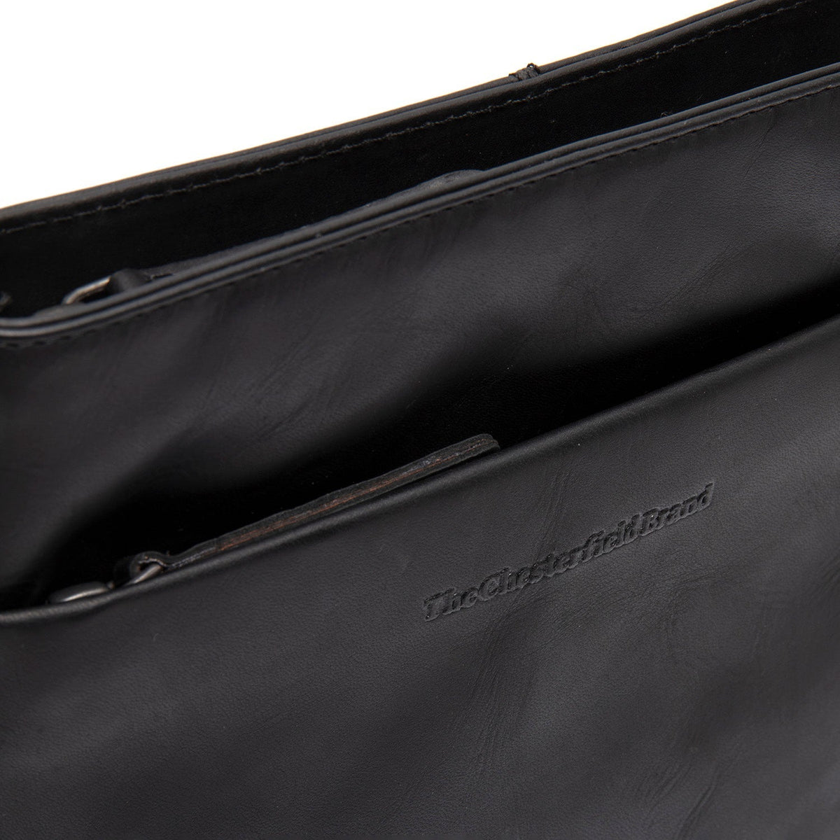 
Classic 100% Full-Grain leather Bag - Perspective arrière montrant les bretelles en cuir renforcées