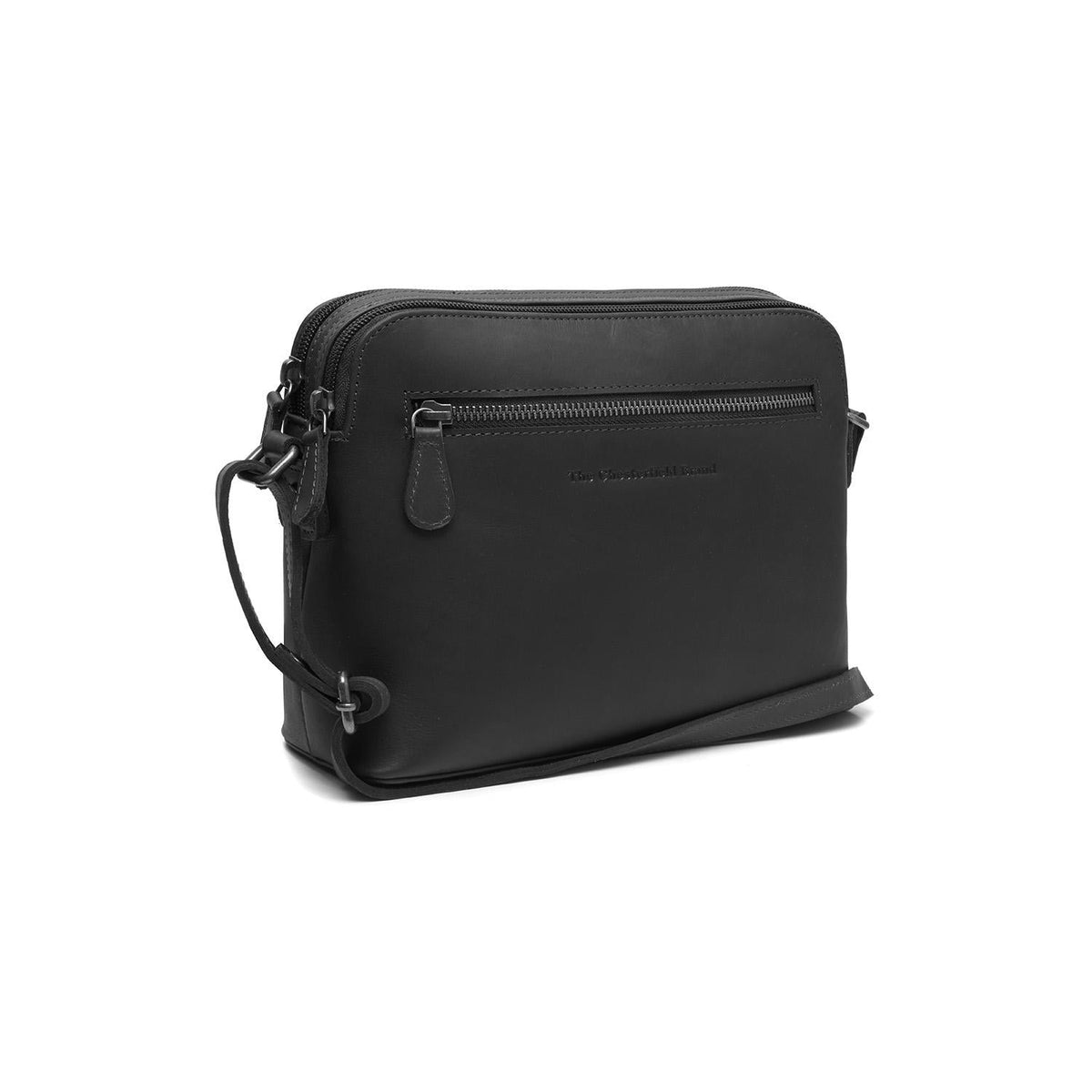 
Nebraska Sac besace en cuir pleine fleur en cuir pleine fleur véritable 100% - Full Exterior Vue de face & silhouette ajustée | Acheter en ligne