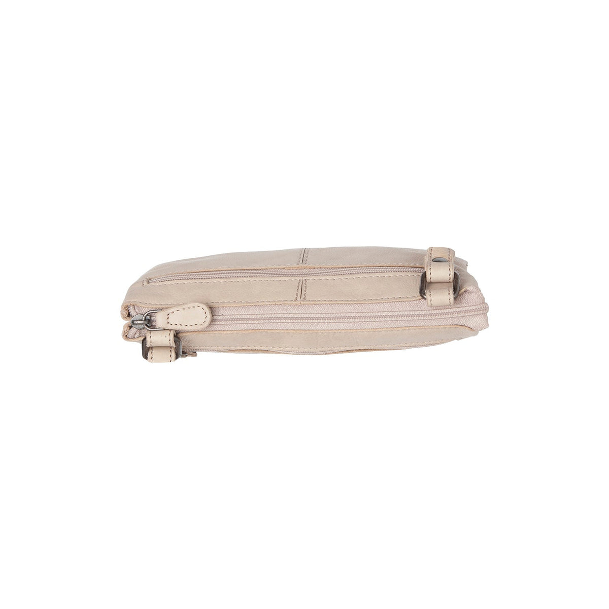 Osaka Full-Grain Leather Crossbody Bag pour Femme - Structured Side Profile Showing Gusset Depth &amp; Expansion Capacity