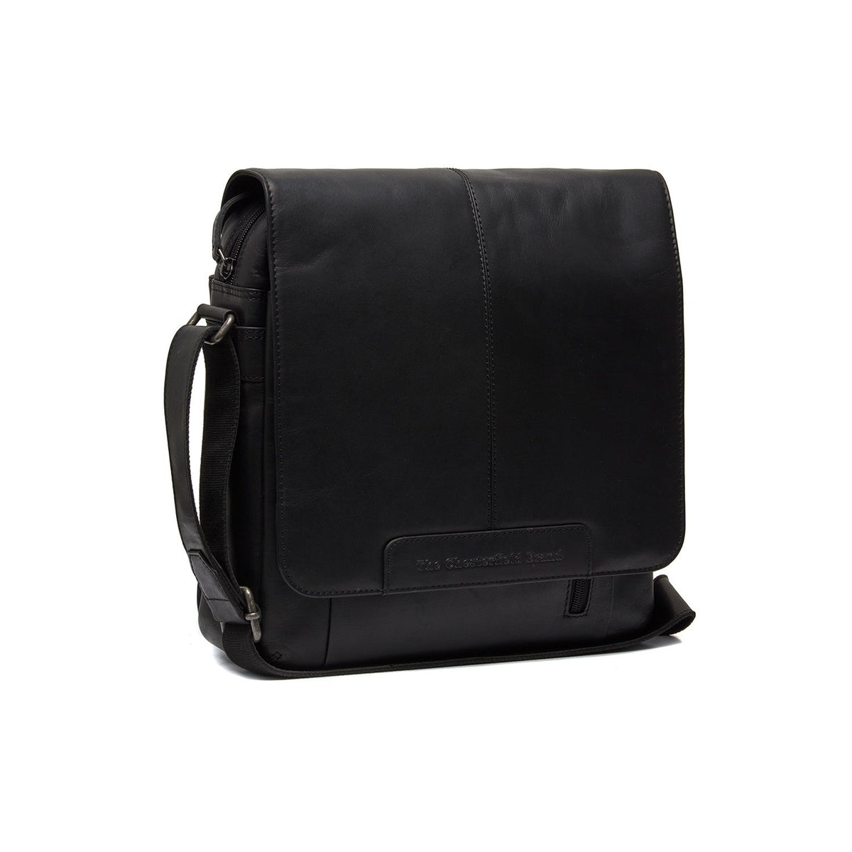 Raphael Full-Grain Leather Crossbody Bag pour Homme in Classic 100% Full-Grain Leather - Full Exterior Front Profile View | Acheter en ligne