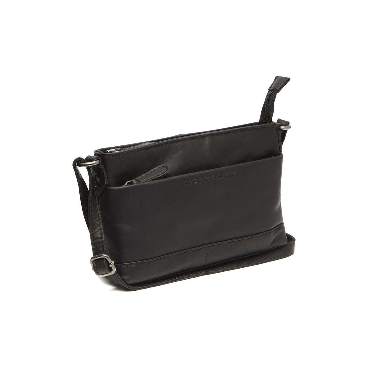 Salerno Full-Grain Leather Crossbody Bag pour Femme in Classic 100% Full-Grain Leather - Full Exterior Front Profile View | Acheter en ligne