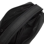
Samui Sac besace en cuir pleine fleur - Perspective arrière montrant les bretelles en cuir renforcées
