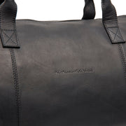 
Vue détaillée of Classic Collar & Heavy-Duty Zipper Hardware on Leather Garment Bag Finlay