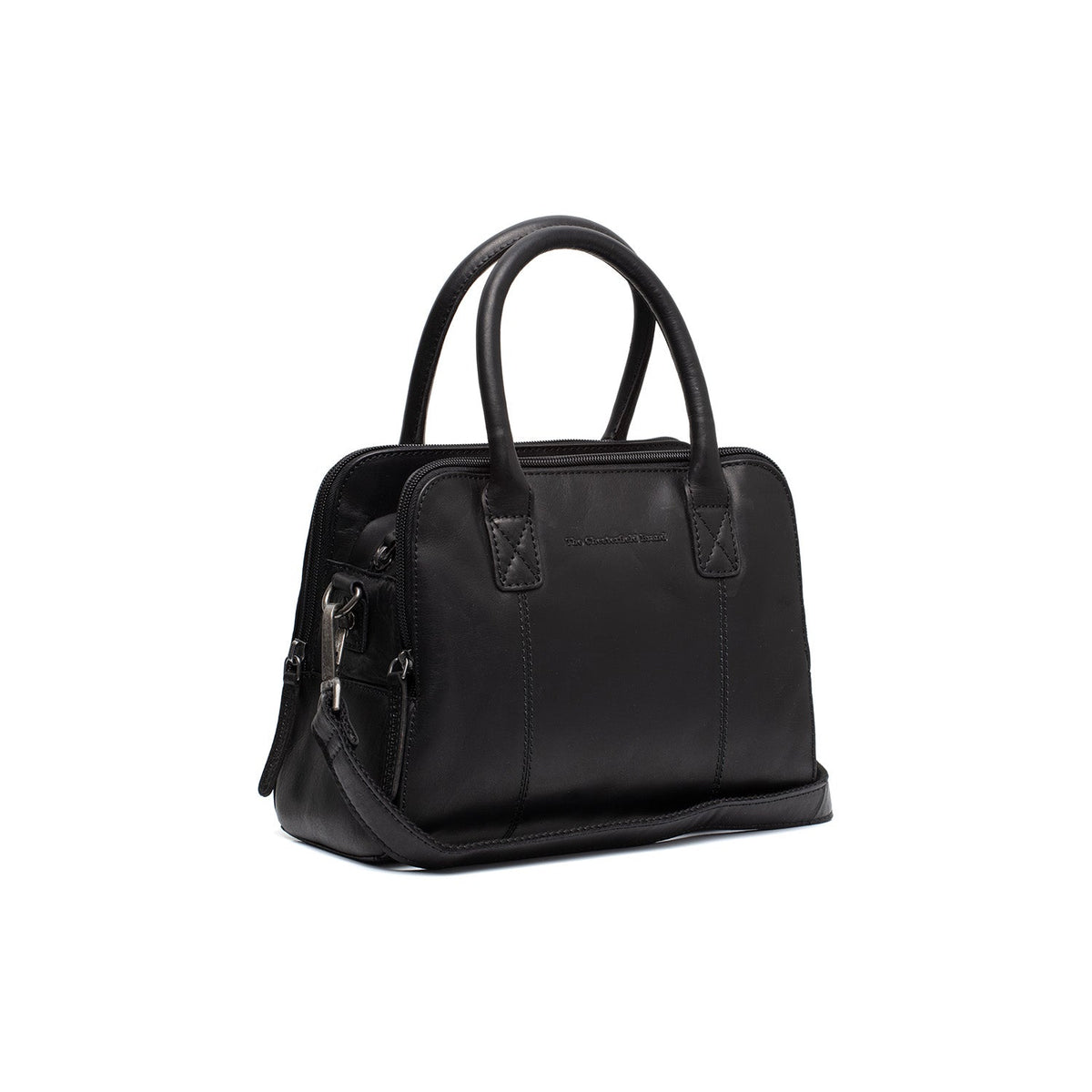 Ezra Full-Grain Leather Handbag pour Femme in Classic 100% Full-Grain Leather - Vue de face &amp; silhouette ajustée | Acheter en ligne