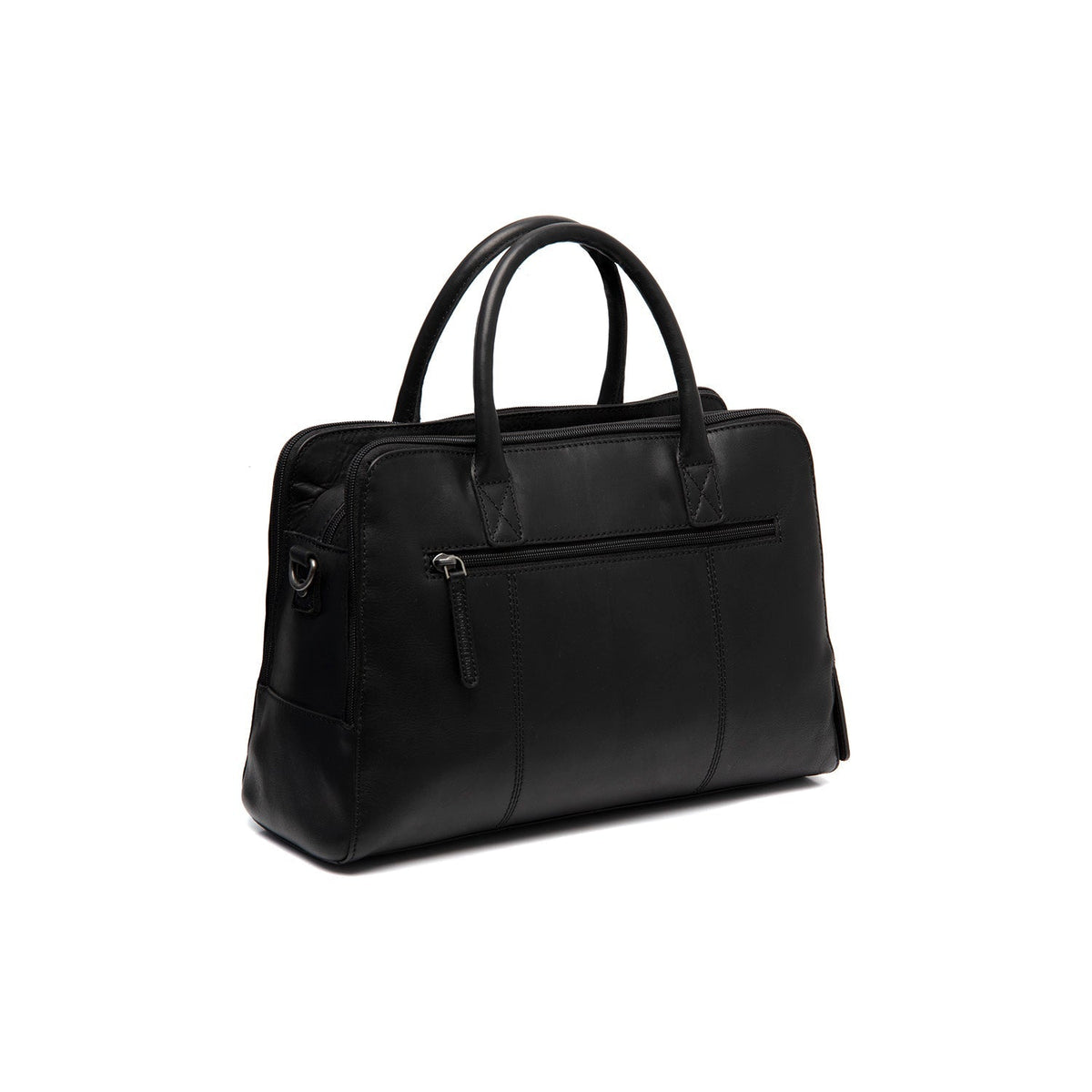 
Tailored Rib Cuffs & Hem Craftsmanship Construction Detail on Layton Sac à main en cuir pleine fleur