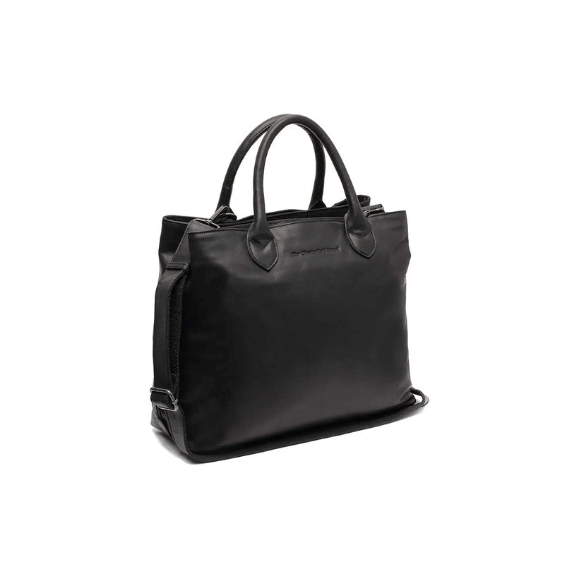 Passau Full-Grain Leather Handbag in Classic 100% Full-Grain Leather - Front Profile View & Tailored Silhouette | Buy Online