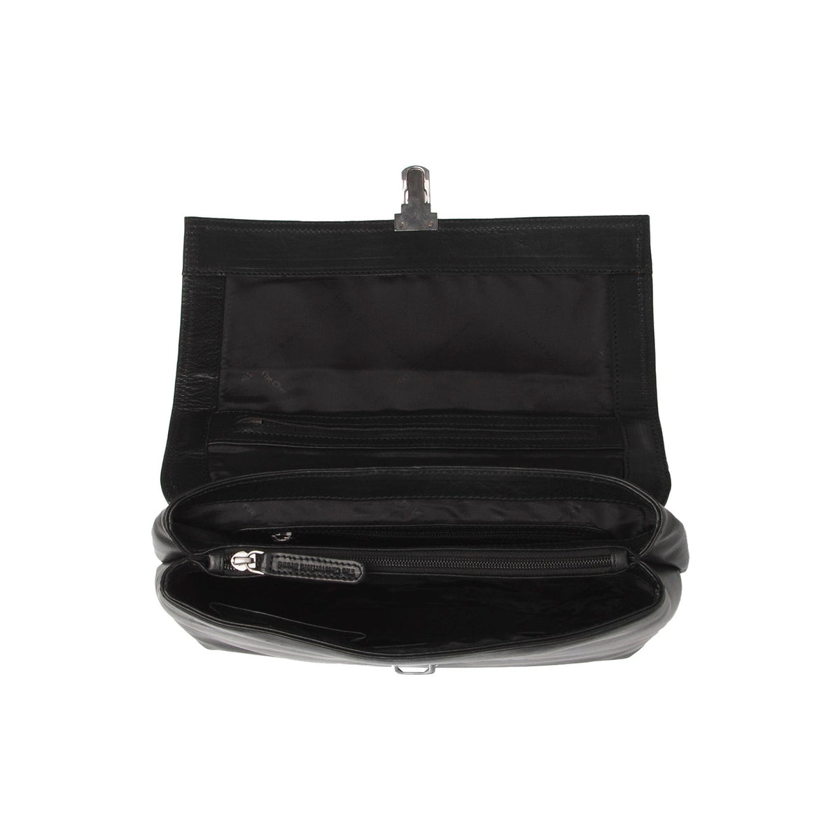
Vue détaillée of Classic Collar & Heavy-Duty Zipper Hardware on Renata Sac à main en cuir pleine fleur