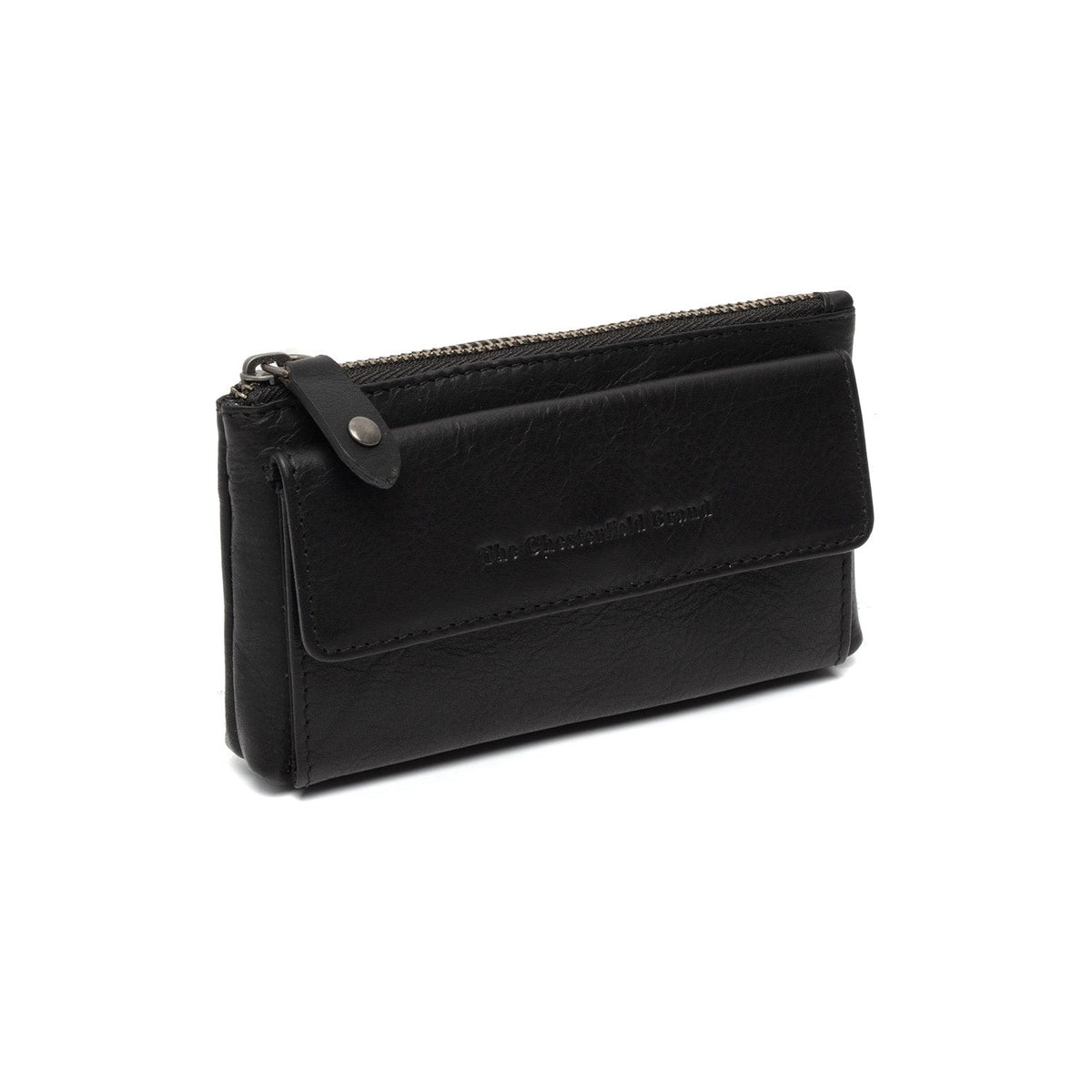 Violette Full-Grain Leather Key Case pour Femme in Classic 100% Full-Grain Leather - Vue de face &amp; silhouette ajustée | Acheter en ligne