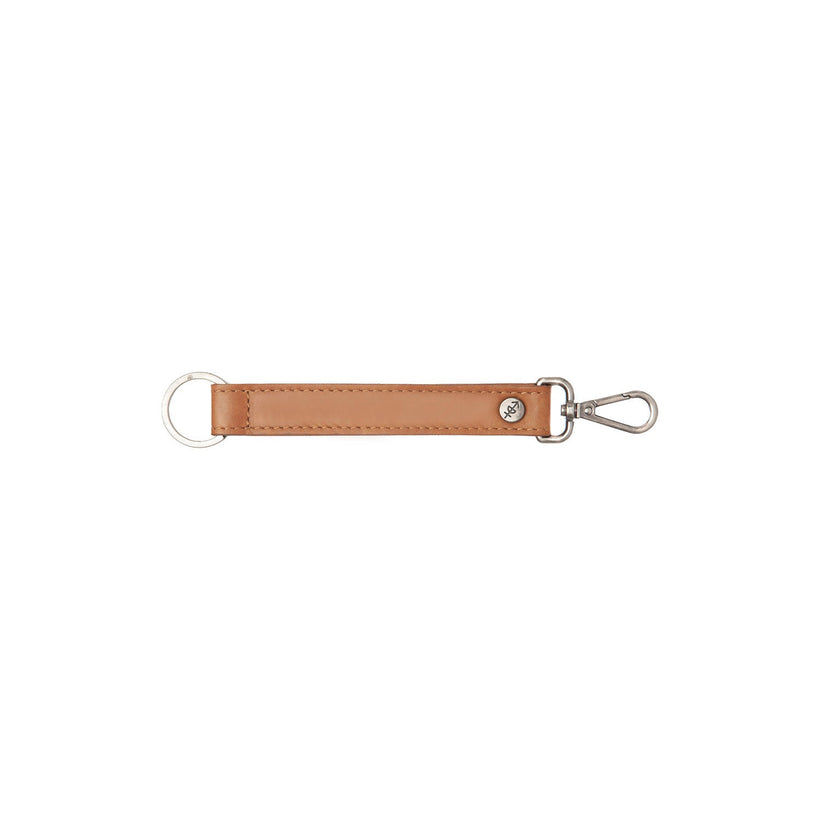 Leather Key Ring Cognac pour Femme