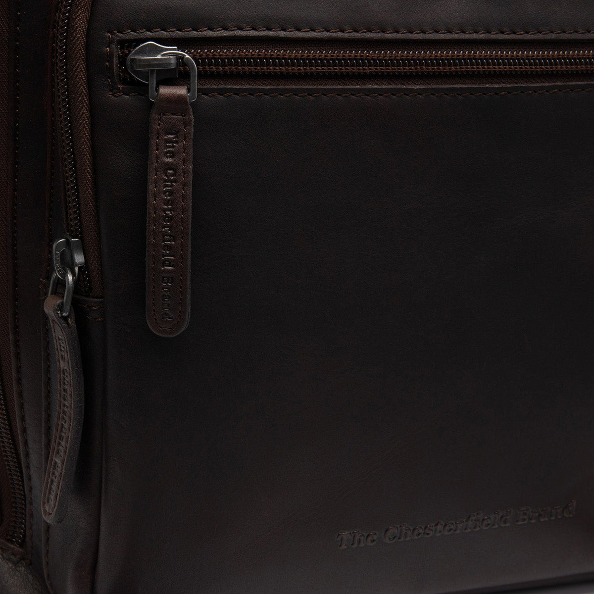 Brown Leather Laptop Backpack Calden, detail view 5