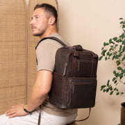 Calden Full-Grain Leather Laptop Backpack pour Femme – Vue produit alternative 2