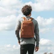 Detroit Full-Grain Leather Laptop Backpack pour Femme – Vue produit alternative 3