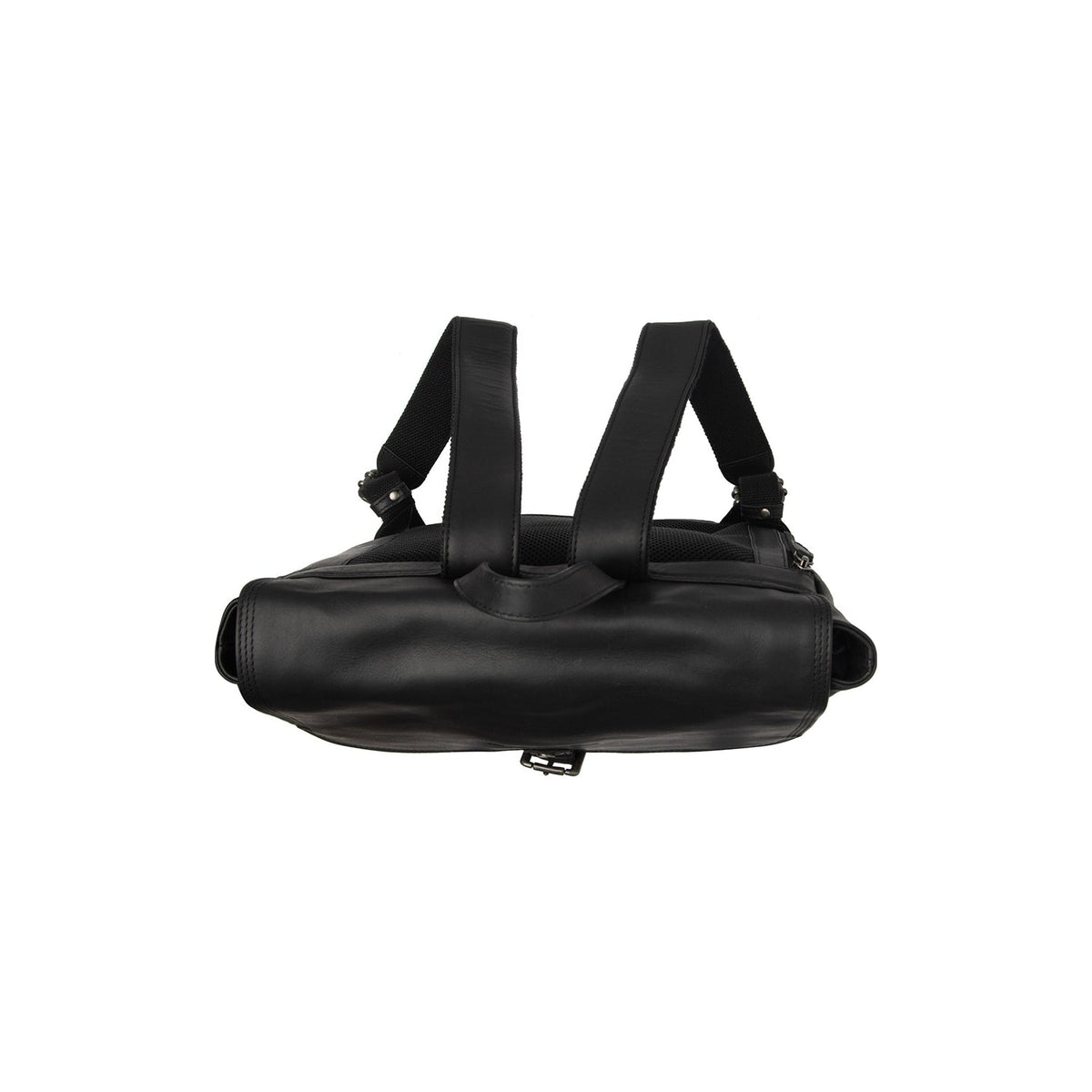 Classic 100% Full-Grain leather Backpack - Perspective arrière montrant les bretelles en cuir renforcées