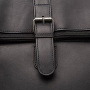 Solid Antique Brass Hardware &amp; Heavy-Duty Dual Zipper Detail on Larsson Full-Grain Leather Laptop Backpack pour Femme