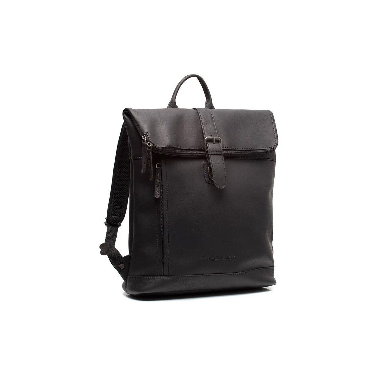Larsson Full-Grain Leather Laptop Backpack pour Femme in Classic 100% Full-Grain Leather - Full Exterior Front Profile View | Acheter en ligne