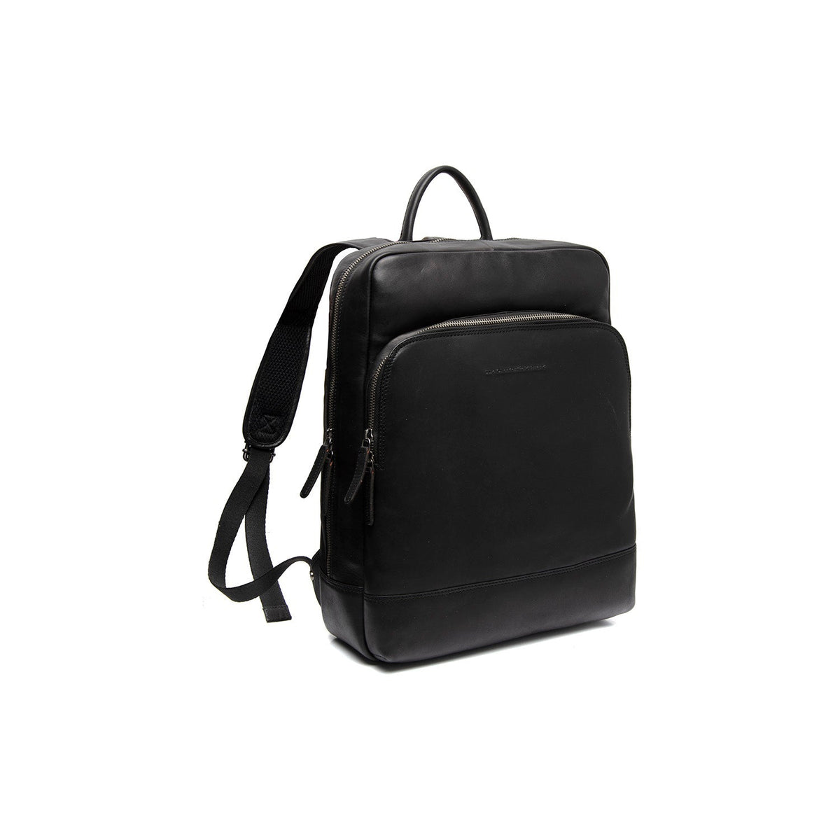 Nicola Full-Grain Leather Laptop Backpack pour Femme in Classic 100% Full-Grain Leather - Full Exterior Front Profile View | Acheter en ligne