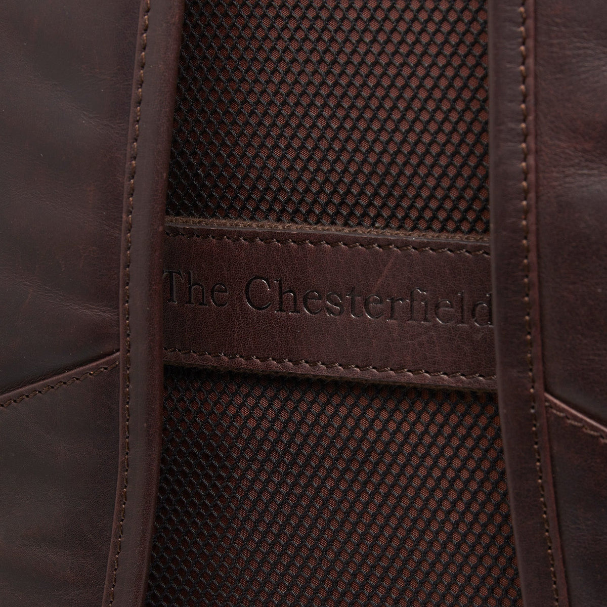 Brown Leather Laptop Backpack Savona, detail view 1