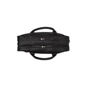 Solid Antique Brass Hardware &amp; Heavy-Duty Dual Zipper Detail on Boston Full-Grain Leather Laptop Bag pour Homme