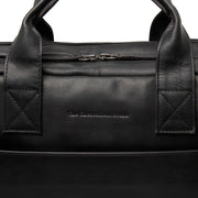 Solid Antique Brass Hardware &amp; Heavy-Duty Dual Zipper Detail on Frazer Full-Grain Leather Laptop Bag pour Femme