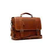 Imperia Full-Grain Leather Laptop Bag pour Homme in Classic 100% Full-Grain Leather - Full Exterior Front Profile View | Acheter en ligne