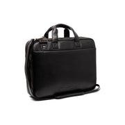 Iseo Full-Grain Leather Laptop Bag pour Homme in Classic 100% Full-Grain Leather - Full Exterior Front Profile View | Acheter en ligne
