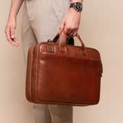 Iseo Full-Grain Leather Laptop Bag pour Homme – Vue produit alternative 3