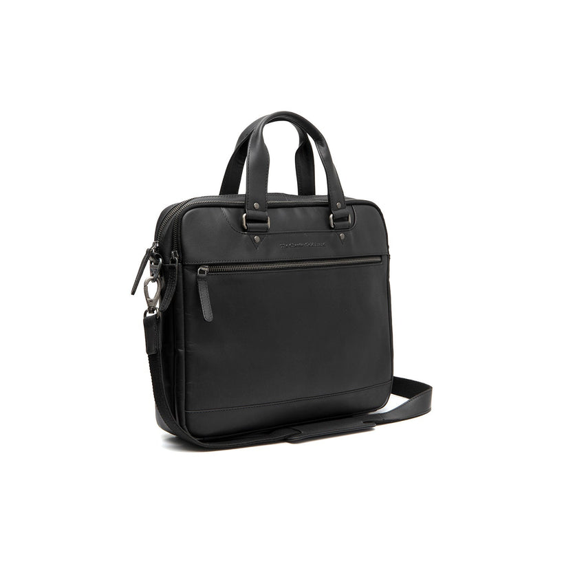 Montara Full-Grain Leather Laptop Bag in Classic 100% Full-Grain Leather - Full Exterior Front Profile View | Buy Online