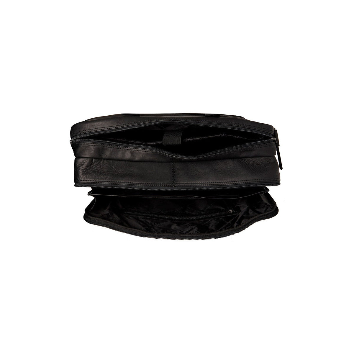 Vue détaillée of Classic Collar &amp; Heavy-Duty Zipper Hardware on Bryan Black Puffer Vest For Men
