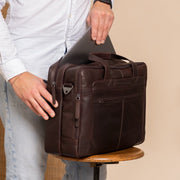 Ryan Full-Grain Leather Laptop Bag pour Homme – Vue produit alternative 2