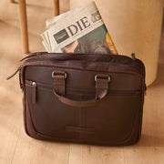 Seth Full-Grain Leather Laptop Bag pour Homme – Vue produit alternative 2