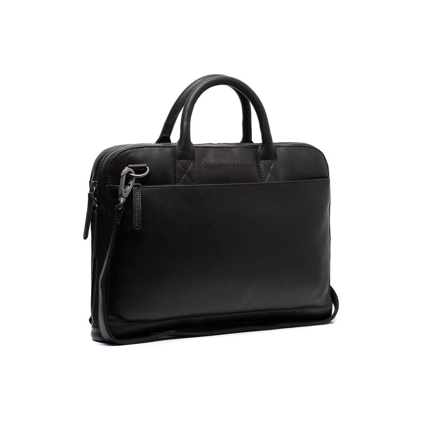 Tilbury Full-Grain Leather Laptop Bag in Classic 100% Full-Grain Leather - Full Exterior Front Profile View | Buy Online