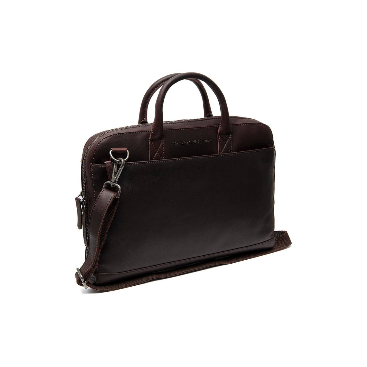 
Brown Leather Laptop Bag Tilbury, front view