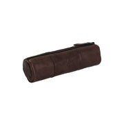 Brown Leather Pencil Case Lea pour Femme, detail view 3