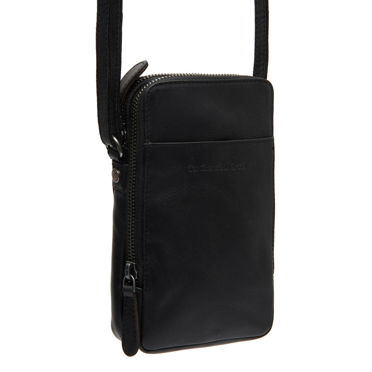 Alesund Full-Grain Leather Phone Bag pour Femme in Classic 100% Full-Grain Leather - Vue de face &amp; silhouette ajustée | Acheter en ligne