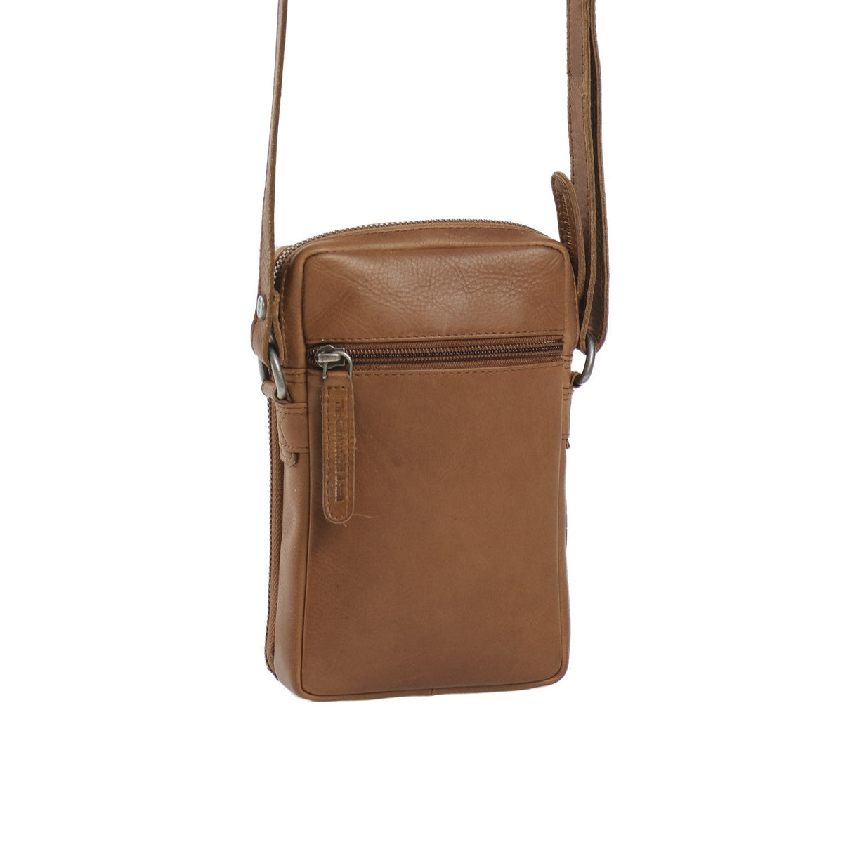 Cognac Leather Phone Bag Hamilton, detail view 4