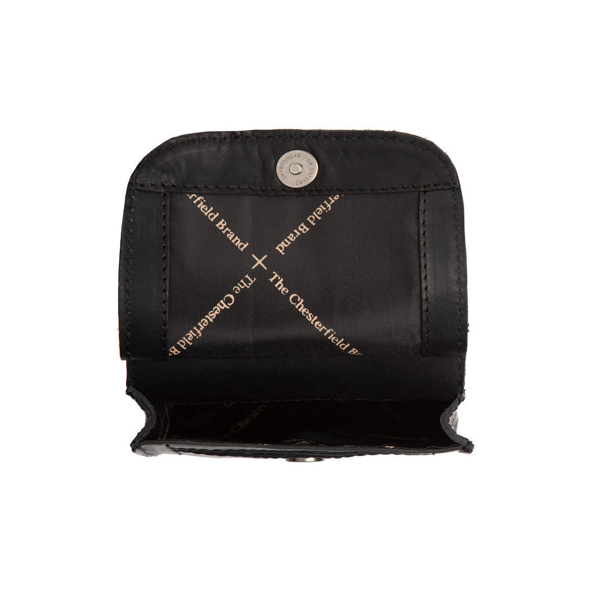 Vue détaillée of Classic Collar &amp; Heavy-Duty Zipper Hardware on Nebra Full-Grain Leather Phone Bag pour Femme