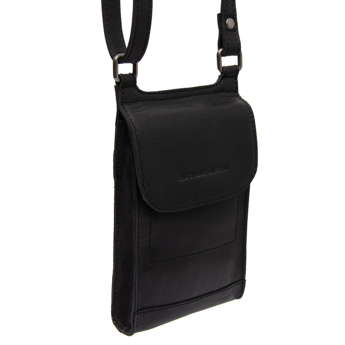Nebra Full-Grain Leather Phone Bag pour Femme in Classic 100% Full-Grain Leather - Vue de face &amp; silhouette ajustée | Acheter en ligne