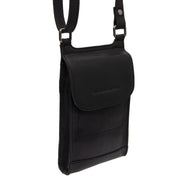 Nebra Full-Grain Leather Phone Bag pour Femme in Classic 100% Full-Grain Leather - Vue de face &amp; silhouette ajustée | Acheter en ligne