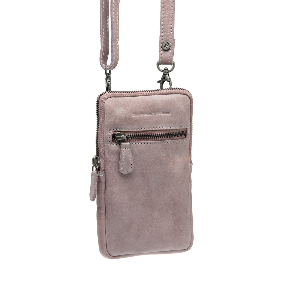 Salta Full-Grain Leather Phone Bag en cuir pleine fleur véritable 100% - Vue de face & silhouette ajustée | Acheter en ligne
