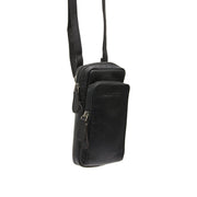 Valdes Full-Grain Leather Phone Bag pour Femme in Classic 100% Full-Grain Leather - Vue de face &amp; silhouette ajustée | Acheter en ligne