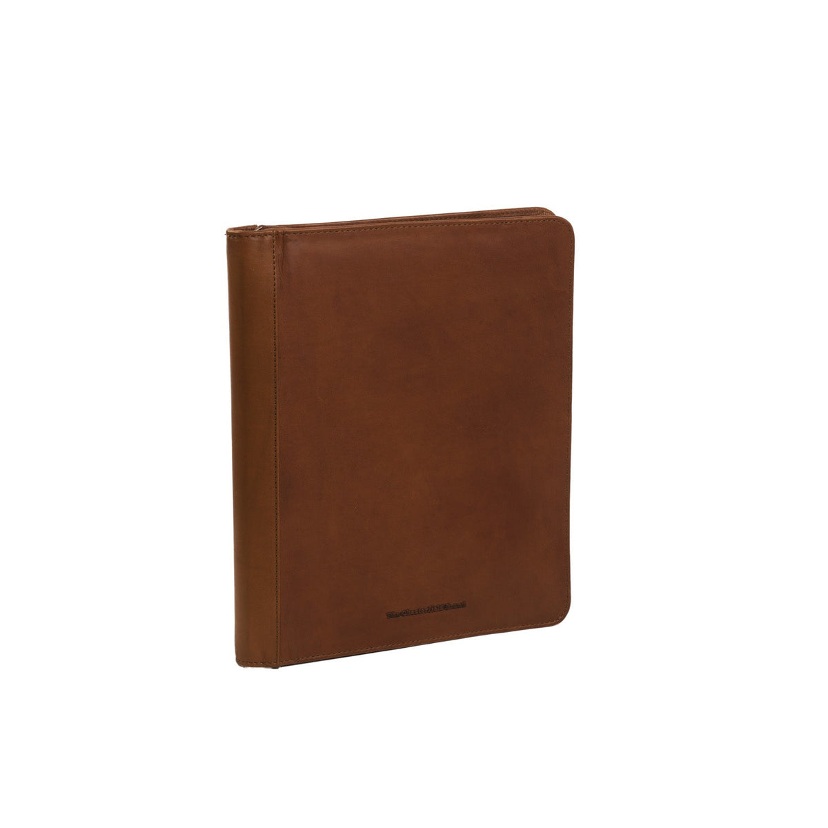 Cognac Leather Portfolio Barnet pour Femme, front view