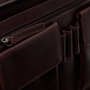 Brown Leather Portfolio Moreton pour Femme, detail view 3