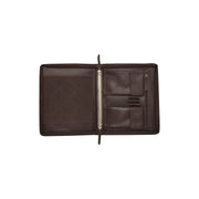 Styled Fit Perspective of Leather Portfolio Moreton pour Femme on Model - Natural Daylight Drape