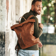 
Liverpool Cuir Pleine Fleur Roll-top Backpack – alternate product view 2