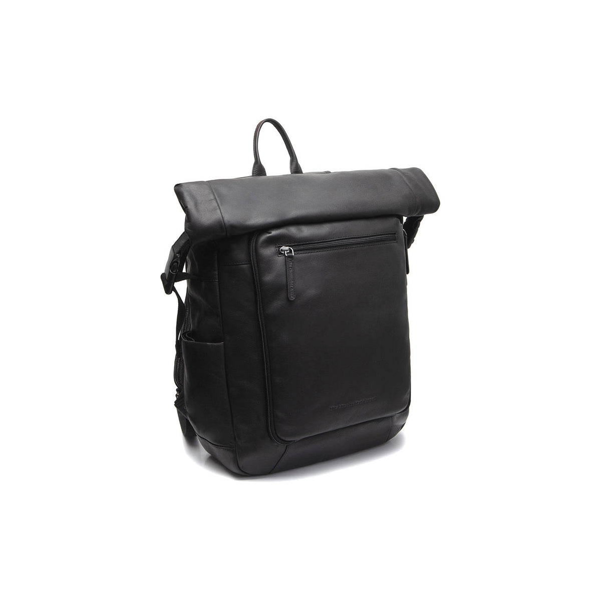 Remo Full-Grain Leather Roll-top Backpack pour Femme in Classic 100% Full-Grain Leather - Full Exterior Front Profile View | Acheter en ligne