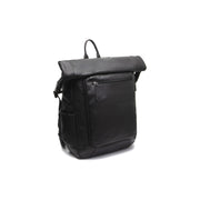 Remo Full-Grain Leather Roll-top Backpack pour Femme in Classic 100% Full-Grain Leather - Full Exterior Front Profile View | Acheter en ligne