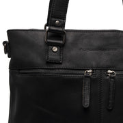 Solid Antique Brass Hardware &amp; Heavy-Duty Dual Zipper Detail on Rome Full-Grain Leather Shopper pour Femme