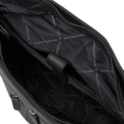 Rome Full-Grain Leather Shopper pour Femme - Structured Side Profile Showing Gusset Depth &amp; Expansion Capacity