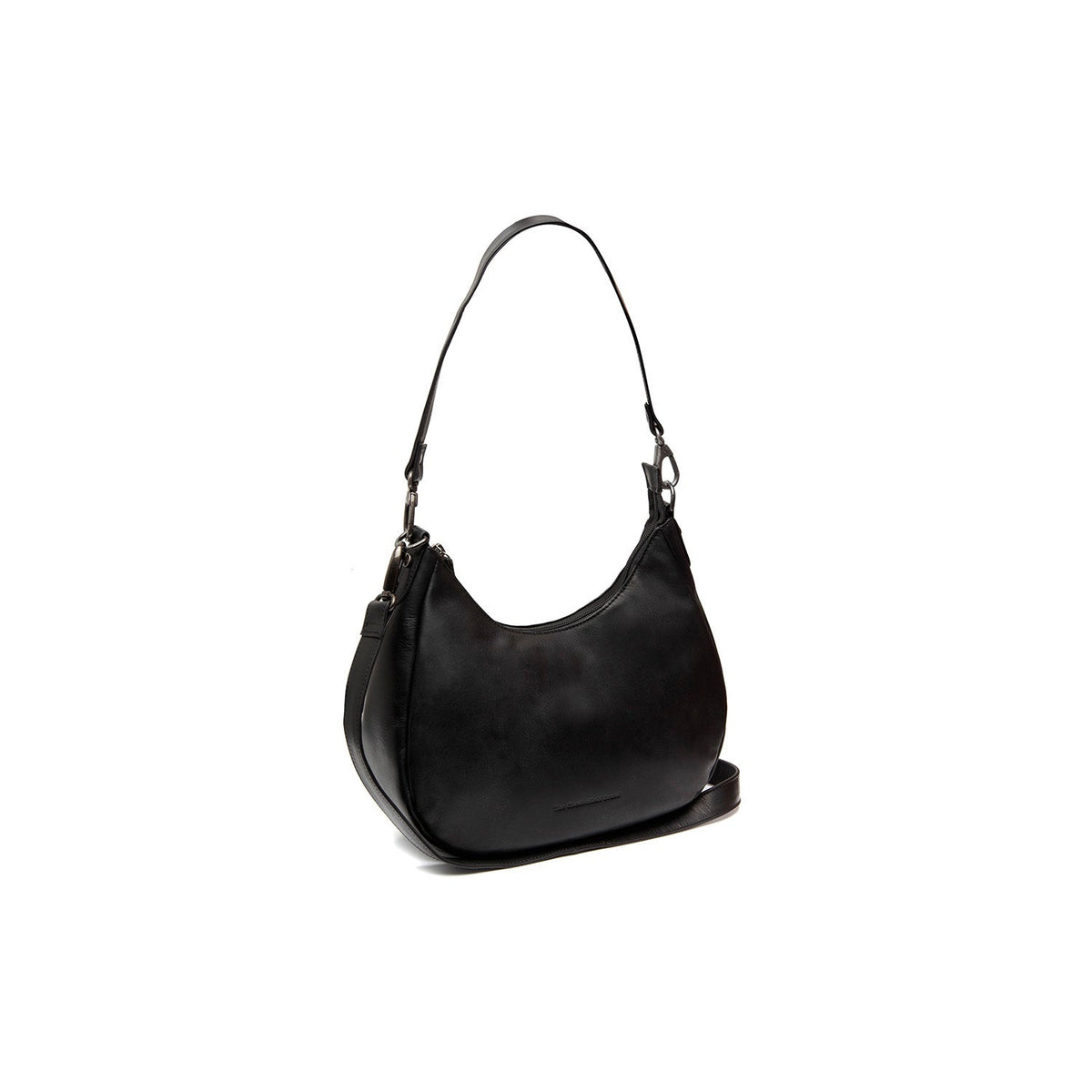 Alexandria Full-Grain Leather Shoulder Bag pour Femme in Classic 100% Full-Grain Leather - Full Exterior Front Profile View | Acheter en ligne