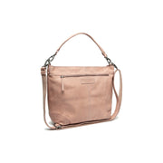 Bolivia Full-Grain Leather Shoulder Bag pour Femme in Classic 100% Full-Grain Leather - Full Exterior Front Profile View | Acheter en ligne
